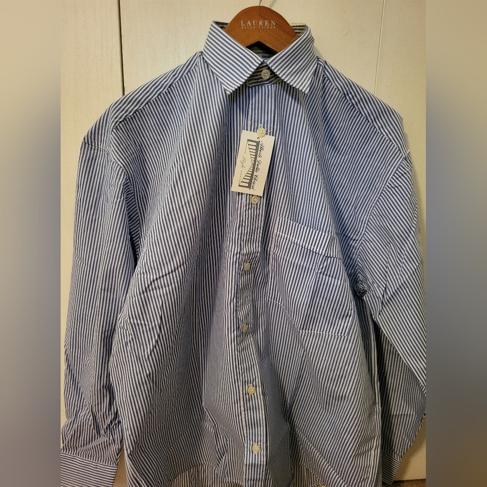 NWT Alberto Dalla Chiara Design Men's Stripe Button Up Dress Shirt Sz 40 (M) - Picture 1 of 6